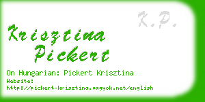 krisztina pickert business card